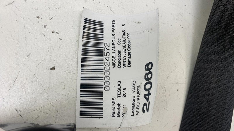 106813001B ⭕ 2017-2023 Tesla Model 3 Front Right 1st Row Seat Belt & Retractor 1081279-01-F