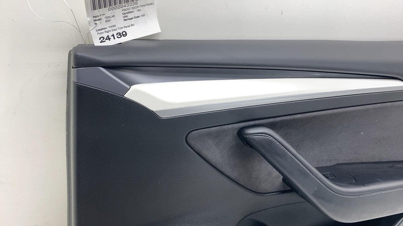 🍩 21-23 Tesla Model 3 Front Passenger Side Interior Door Panel Trim Ca