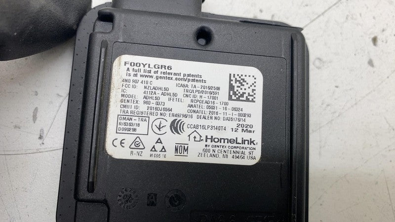 4N0907410C 19-23 Audi E-Tron Homelink Garage Door Opener Control Module w/ Holder 4N0907410