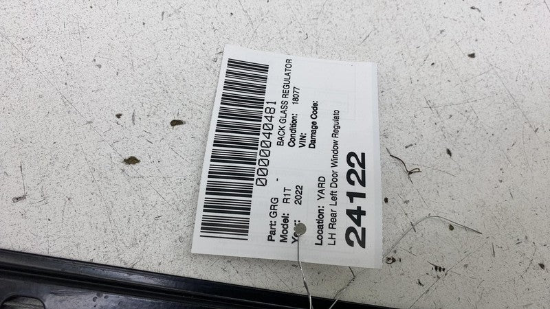 PT00009556-H ⭕ 22-24 Rivian R1T R1S Rear Left Door Window Regulator LH w/ Motor PT00009556-H