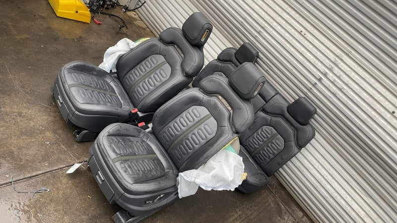 ⭕ 2022-2024 Rivian R1T Front Left & Right + Rear 2nd Row Leather Seat Black Assy