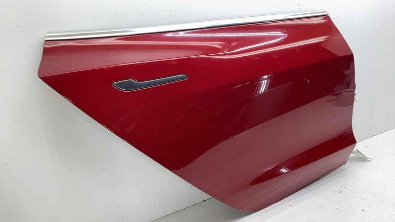 ⭕ 2017-2020 Tesla Model 3 M3 Rear Passenger Side Door Shell Panel Right Red PPMR
