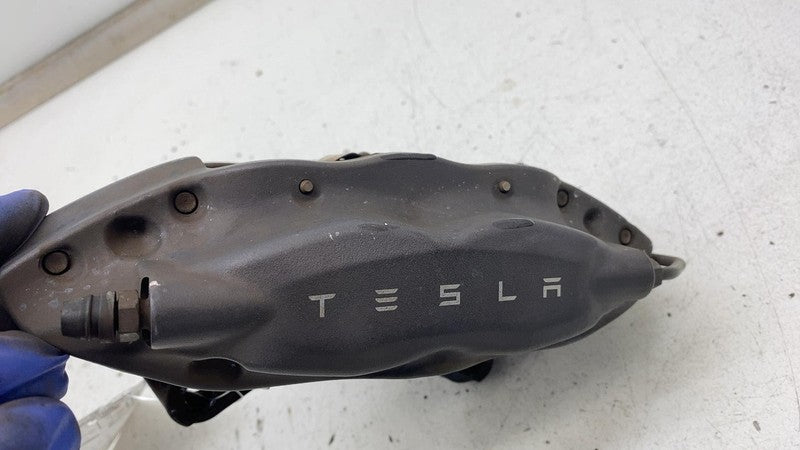 2012-2020 Tesla Model S MS Rear Driver Side Caliper w/ Brake Hose Line Left OEM