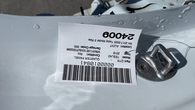 ⭕ 2017-2020 Tesla Model 3 Rear Right Quarter Panel Structural Cut Out