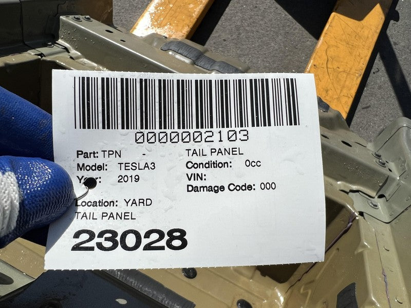 ⭕ 2017-2023 Tesla Model 3 Rear Tail Panel Bucket + Upper & Lower Rail