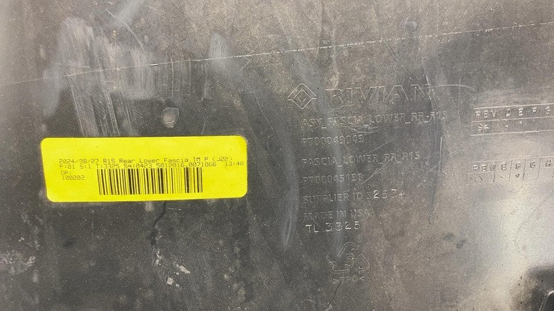 PT00015564J ⭕ 2022-2025 Rivian R1S Rear Bumper Cover w/ Diffuser Tow Hitch Trim PT00049049