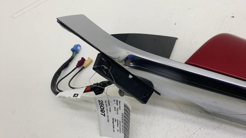 ⭕ 17-20 Tesla Model 3 Left Exterior Rear View Door Mirror Red PPMR 111