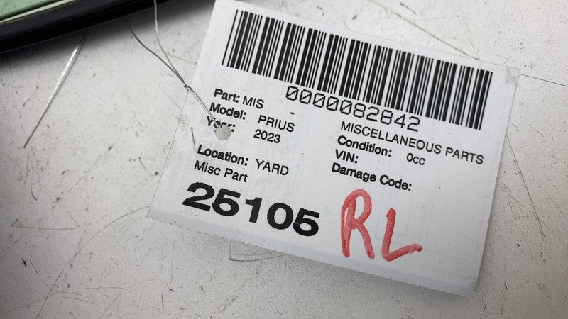 68189-47040 ⭕ 23-25 Toyota Prius Rear Driver Side Door Fixed Window Glass Left 68189-47040