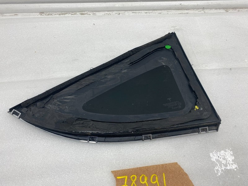 43R004553 ⭕ 2016-2020 Tesla Model X Rear Driver Side Window QTR Quarter Glass 1/4 Left LH