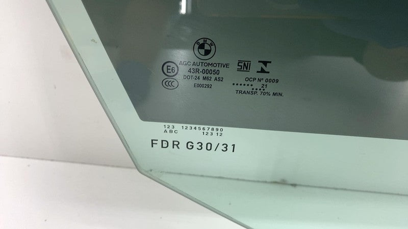 2017-2022 BMW 530e G30 Front Passenger Side Door Window Glass Right RH