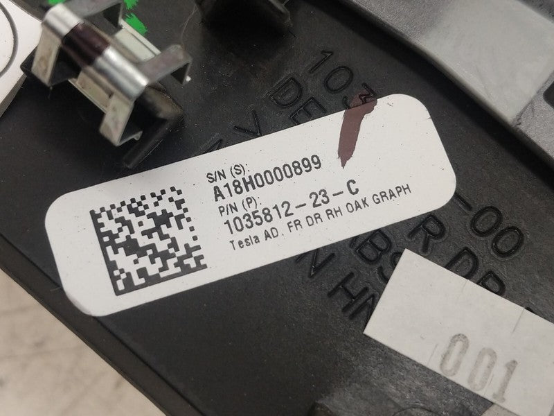 1035812 23 C ⭕ 16-20 Model X Front Right Door Trim Mold Card Molding Oak Graph 1035812-23-C