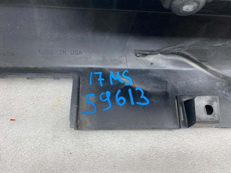 6005874 00 J 12-20 Model S Left Rocker Panel Outer Sill Molding w/ Wheel Fairing 6005874-00-J