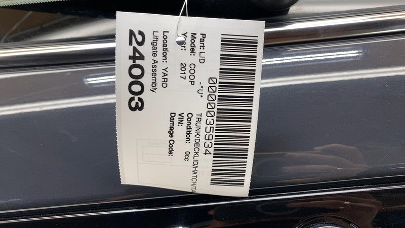 ⭕ 15-20 Mini Cooper S Rear Trunk Liftgate Tailgate Hatch Shell w/ Wind