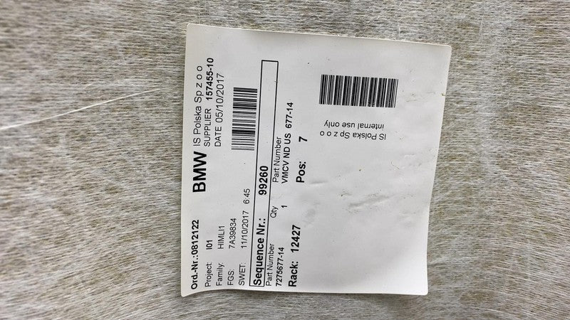 15745510 ⭕ 2014-2020 BMW i3 Interior Headliner Cover Trim Panel Assembly Gray 157455-10