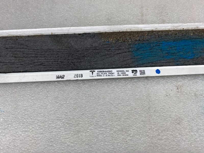 2017-2023 Tesla Model 3 Front Left or Right Door Sill Step Scuff Plate Trim Assy