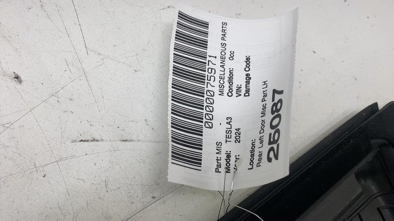 171260800D ⭕ 24-25 Model 3 Rear Driver Left Door Inner Belt Weatherstrip Seal 1712608-00-D