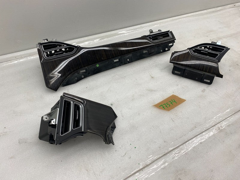 100451807F ⭕12-15 Model S SET of Dash A/C Air Vent Outlet Dashboard Trim Panel 1004518-07-F