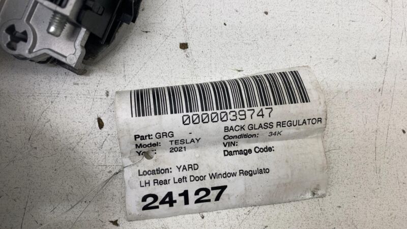 1495512-00-D 20-22 Model Y Rear Left Door Window Regulator & Motor + Base Module 1495512-00-D