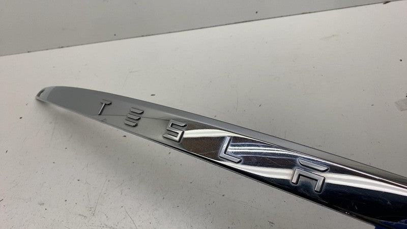 ⭕ 12-15 Tesla Model S Rear Liftgate Trunk Lid Chrome Trim Molding 1025