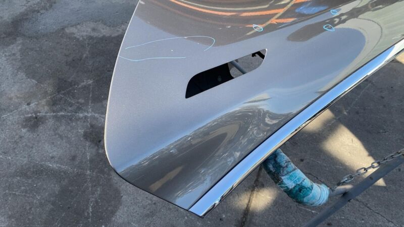 2012-2015 Tesla Model S MS Rear Driver Side Door Shell Panel Left LH Brown PPTI