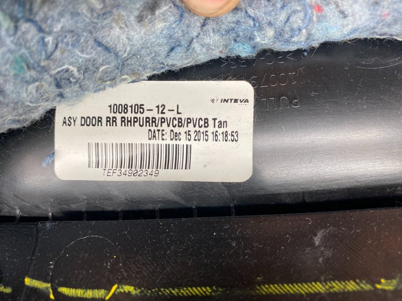 100810512L ⭕12-20 Tesla Model S Rear Passenger Side Door Panel Trim Card Right 1008105-12-L