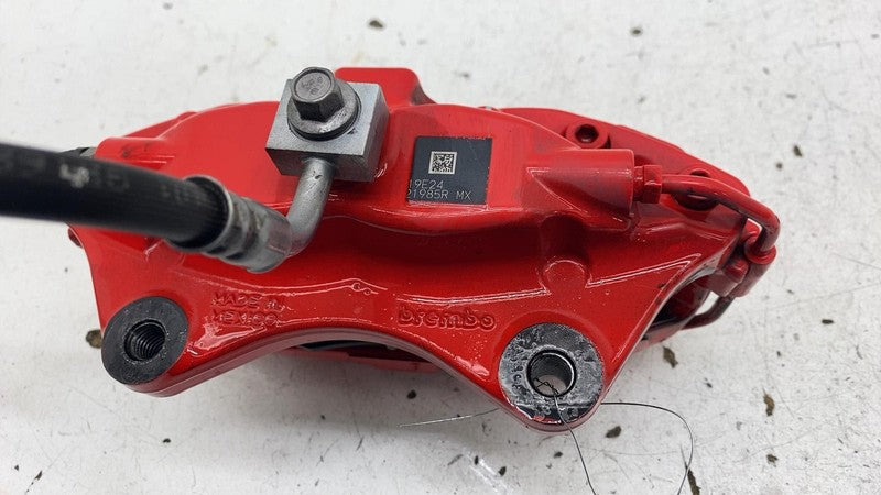 ⭕ 2016-2020 Tesla Model X Rear Caliper w/ Brake Hose Line Right Red 10