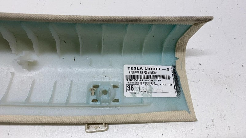 ⭕ 12-15 Model S MS Left & Right Upper A-Pillar Trim 1002485-00-H / 100