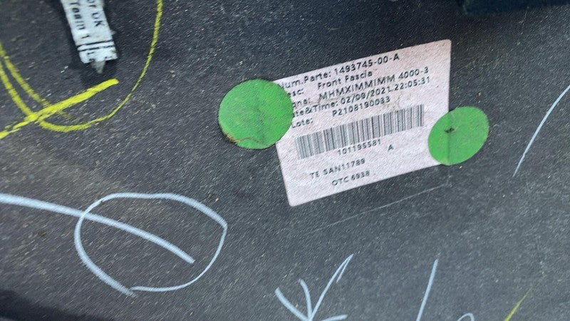 ⭕ 20-23 Model Y Front Bumper Cover Red - PPMR w/ Park Sensor Type 1493