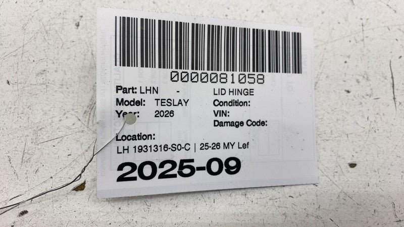 ⭕ 2025 2026 Tesla Model Y Rear Driver Side Liftgate Hinge Left Assy 19