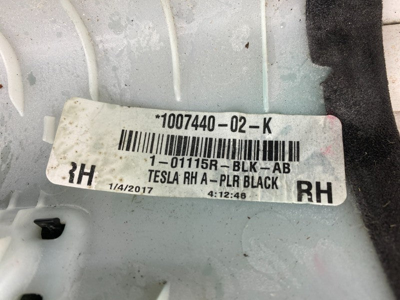 100483300A 12-20 Model S Front Right A-Pillar Upper Trim Cover Panel + Speaker 1002440-02-K