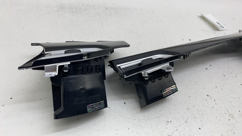 600762800C 12-15 Model S SET of Dash A/C Air Vent Outlet Dashboard Trim Panel 6007629-00-C