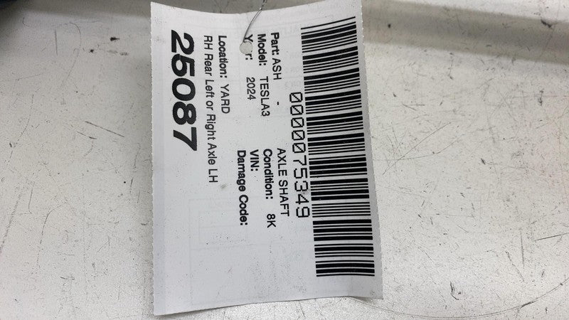 104416800A ⭕ 24-25 Model 3 M3 Rear Left or Right CV Axle Shaft Halfshaft 25MM 1044168-00-A