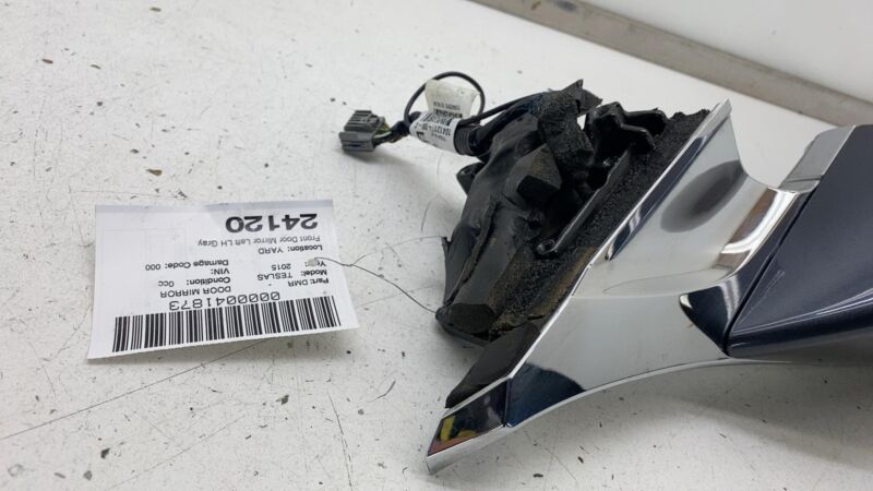 2012-2015 Tesla Model S Front Left Exterior Rear View Door Mirror LH Gray - PMNG