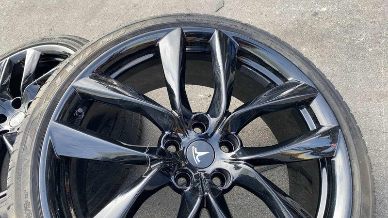 ⭕ 16-20 Model S Wheel Rim Front 21x9.0 Arachnid Rear 21x8.5 w/ Tire 24