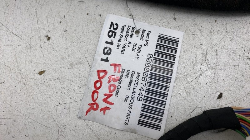 ⭕ 25-26 Model Y Front Passenger Door Wiring Harness Right Premium 1933