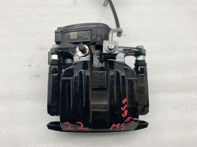 142064100A 2021 2022 2023 Tesla Model S X Rear Left Mando Brake Caliper w/ Hose Line Assy