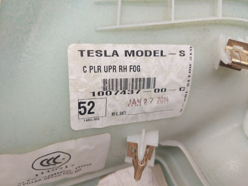 1007437 00 C 2012-2020 Tesla Model S MS Rear Passenger Side Right C-Pillar Upper Trim RH OEM