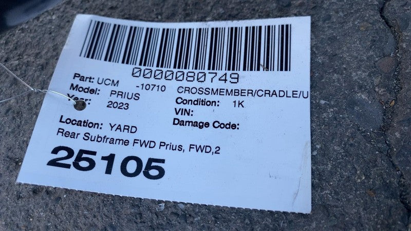 51206-47013 ⭕ 2023 2024 Toyota Prius Rear Suspension Subframe Crossmember Cradle Assy FWD
