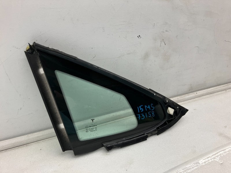 E6 43R-008010 2012-2015 Tesla Model S MS Rear Driver Side Quarter Fixed Glass Left LH Assembly