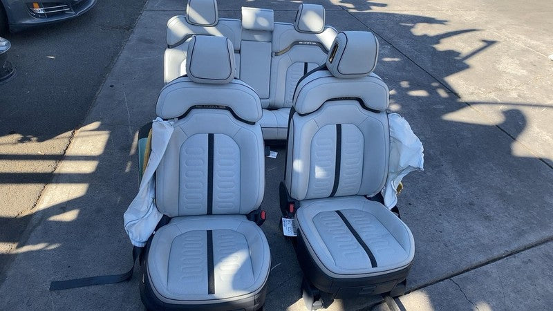⭕2022-2024 Rivian R1T Front Left & Right + Rear 2nd Row Leather Seat Ocean Coast