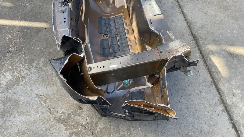 21-24 Tesla Model S Rear Closeout Tail Panel w/ Left & Right Rail Black - PBSB