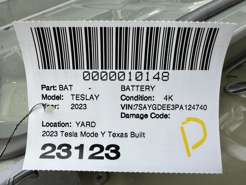 2620000-05-D Tesla Model Y 4680 Cell Structural Battery Pack, Report Available 2620000-05-D