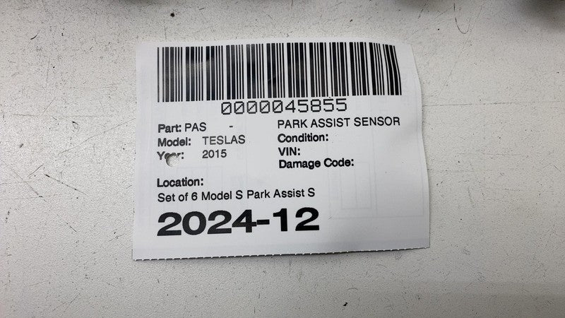 ⭕ 12-20 Model S X Set of 6 Bumper Parking Assist Sensor Silver PMSS 10