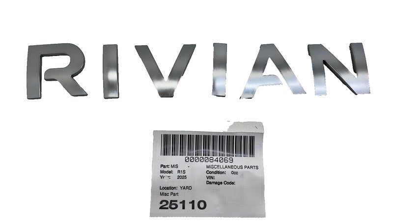 ⭕ 2025 Rivian R1S Nameplate Emblem Trim Badges Applique Letters (SET)