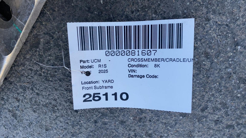 PT00613517-G ⭕ 2025 Rivian R1S Front Subframe Crossmember Undercarriage K-Frame PT00613517-G