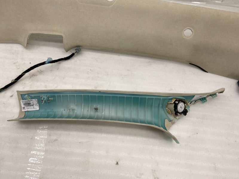 ⭕ 16-20 Tesla Model S SET of Ceiling Headliner Sunvisor Upper A + B +