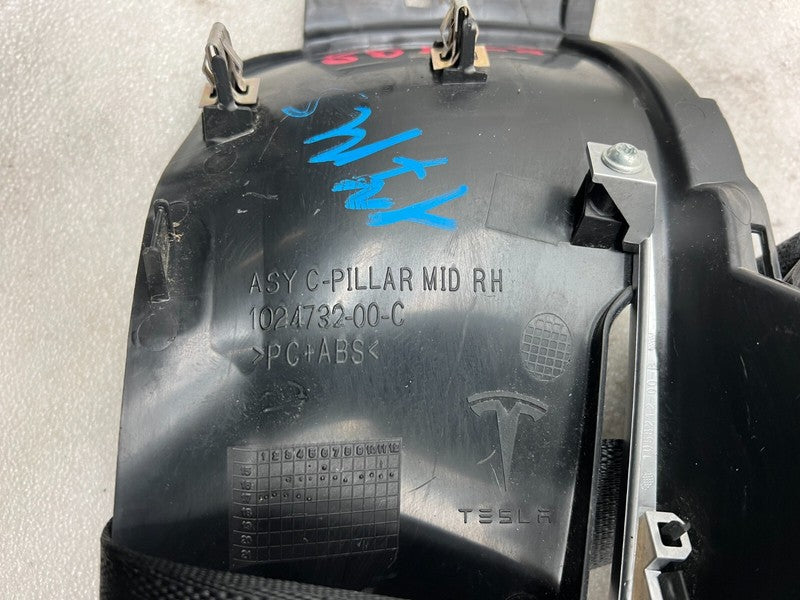 ⭕16-20 Tesla Model S Passenger Side Seat Belt & Retractor w/ C-Pillar