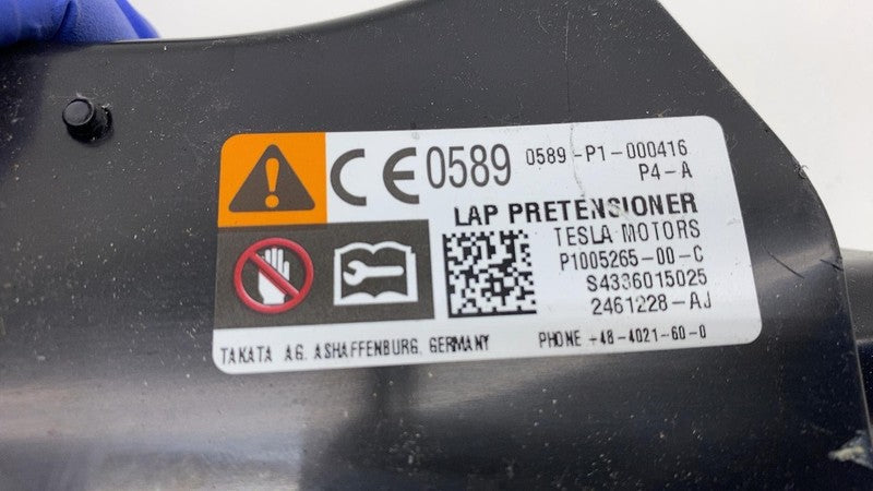 1005265 00 C 12-20 Tesla Model S Front Right Lap Pretensioner 16-20 Tesla Model X Front Left