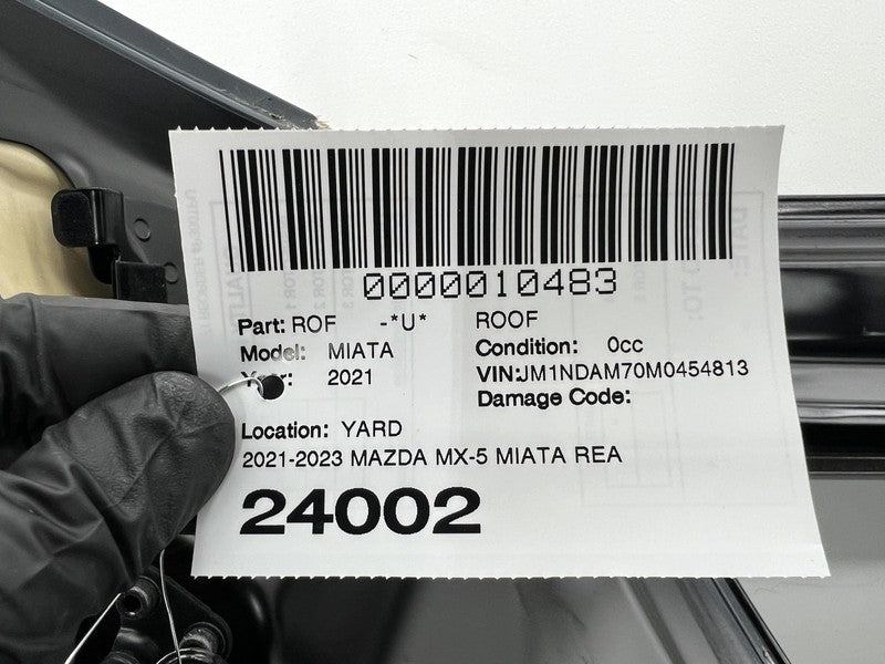 N248R1931 2021-2023 Mazda MX-5 Miata Rear Convertible Roof Top Cover Panel Motor & Control