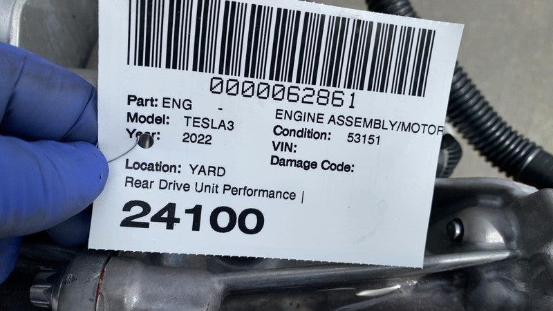 1120980 17 J ⭕ 21-24 Tesla Model 3 Y Engine Motor Rear Drive Unit 1120980-17-J (DAMAGE)
